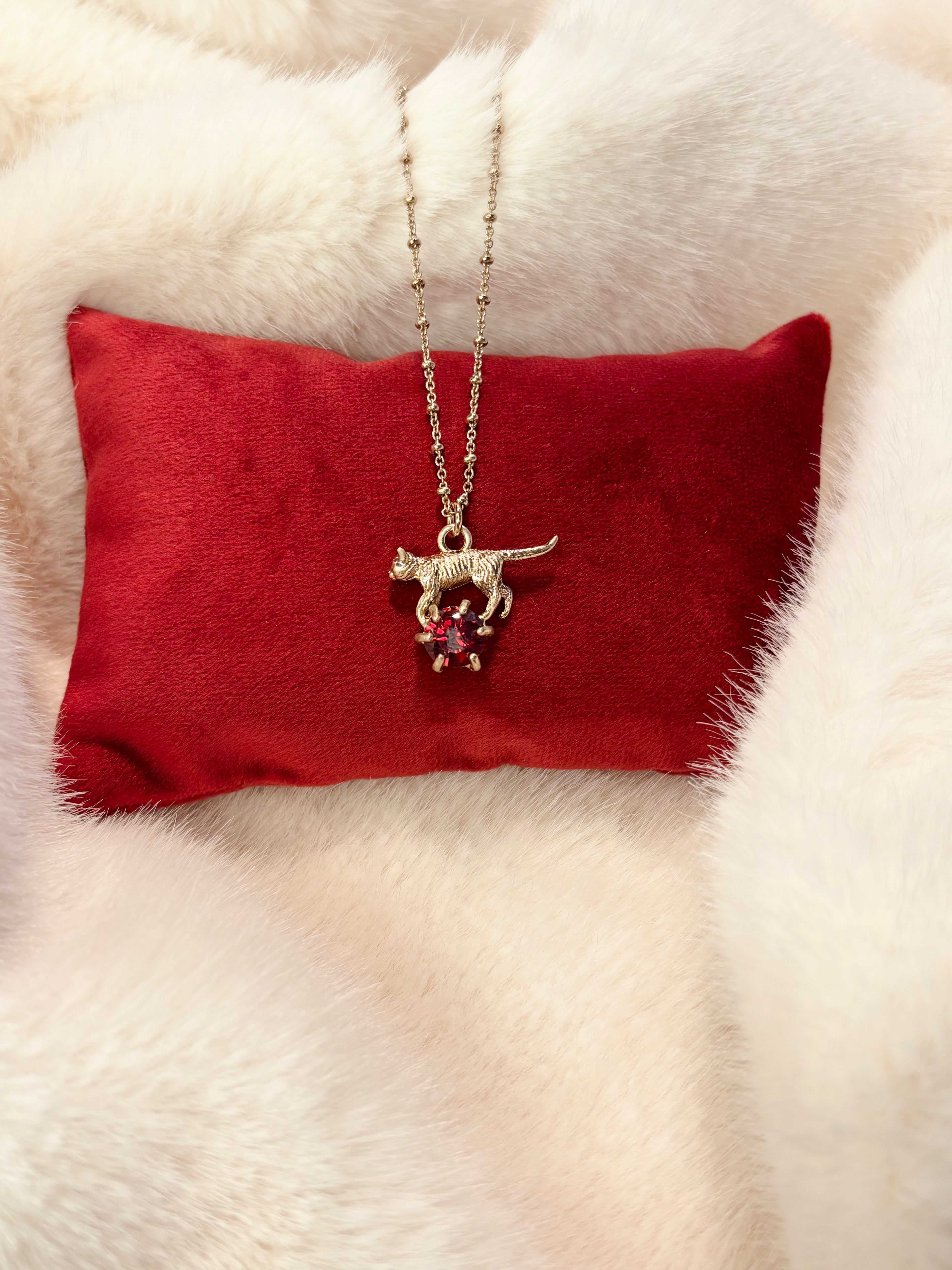 Collana gatto con zircone