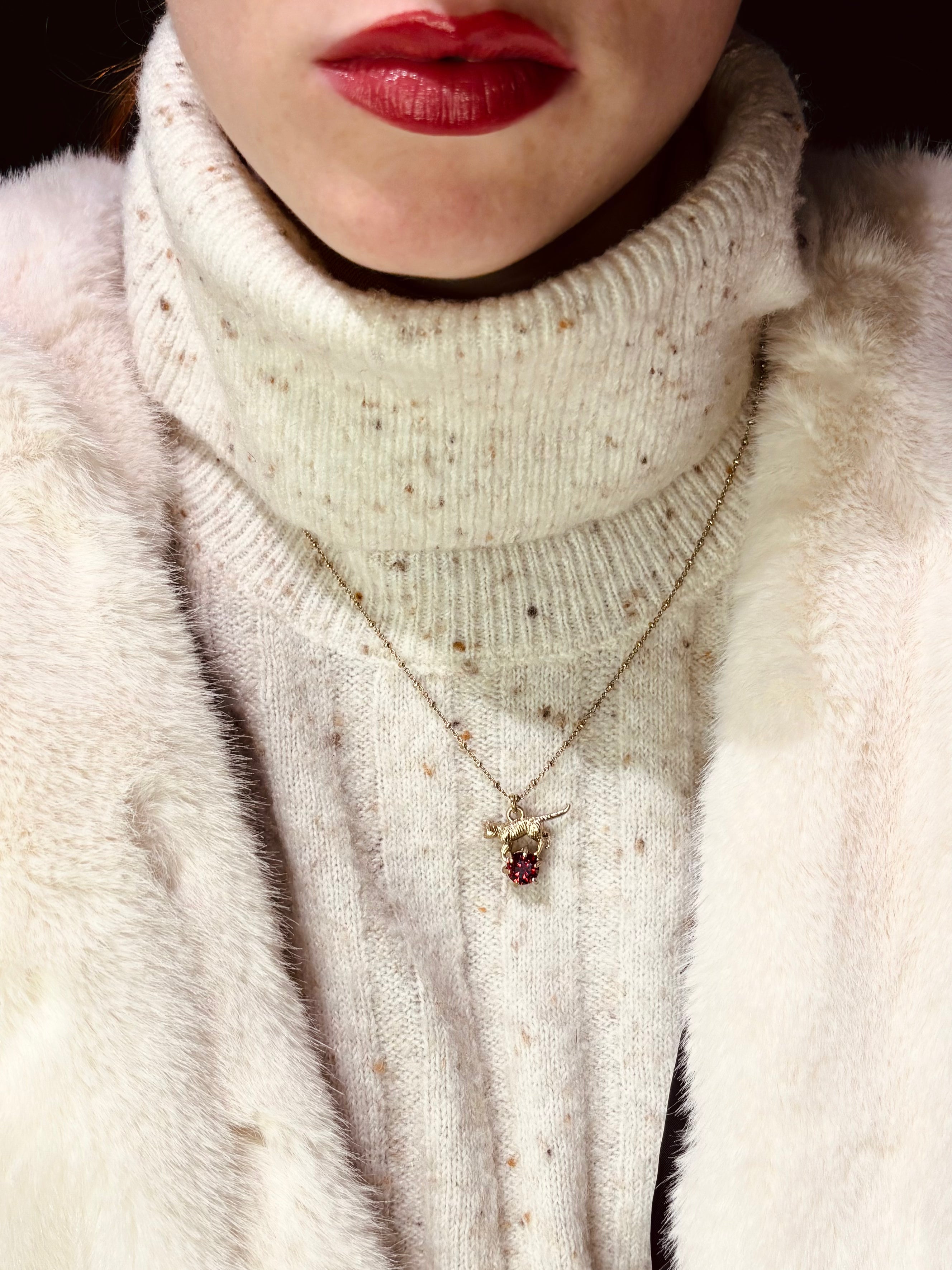 Collana gatto con zircone