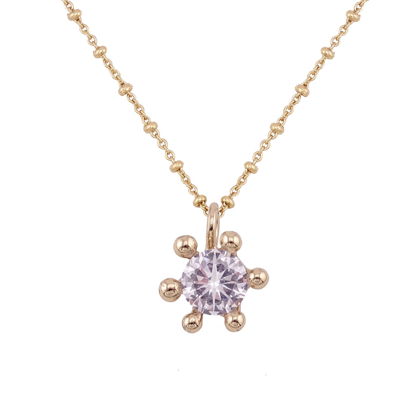 Collana corona con zircone