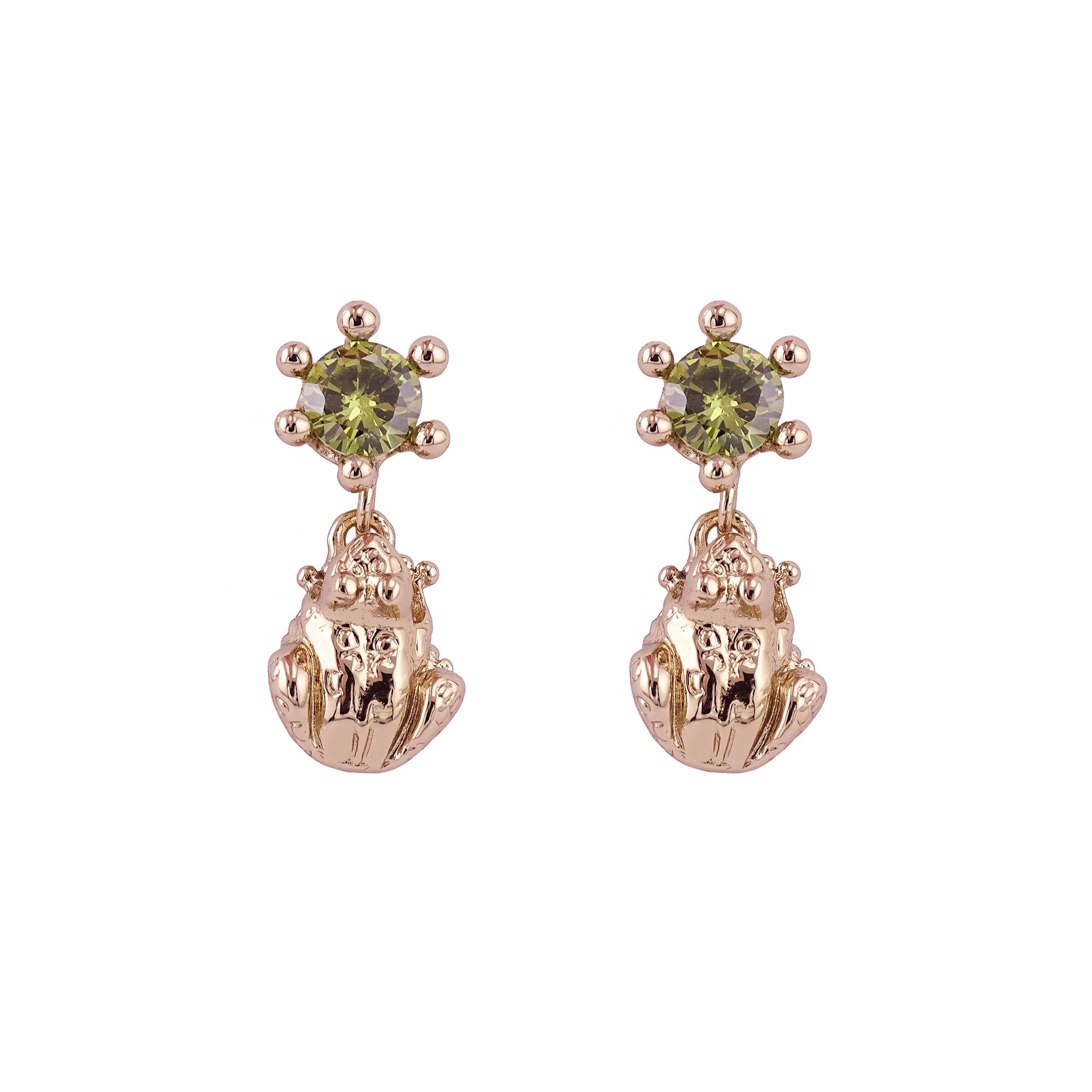 Orecchini principe ranocchio con corona