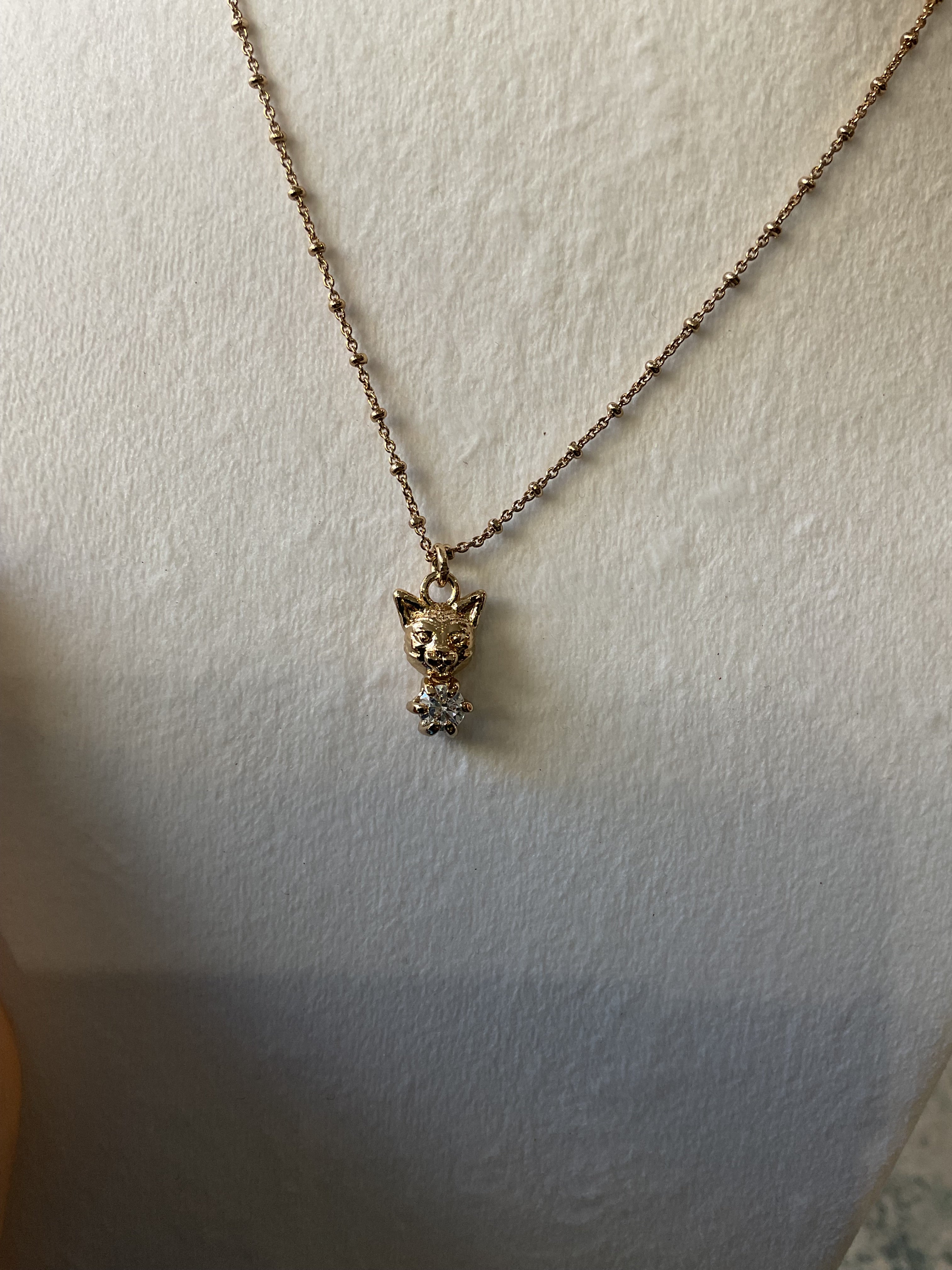 002 Collana muso gatto e zirconcino