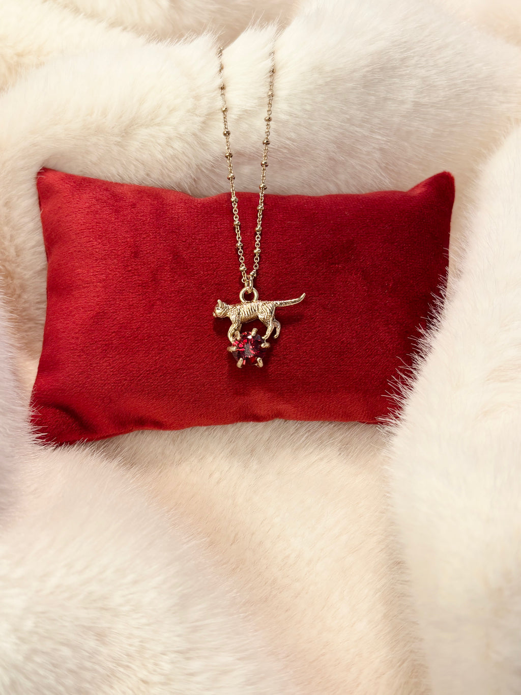 Collana gatto con zircone