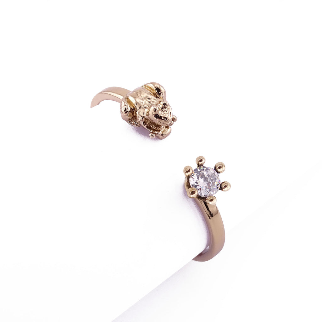Bracciale rigido principe ranocchio con zircone