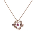 Collana cuore ramo punto luce pietre preziose