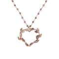 Collana rosario cuore ramo