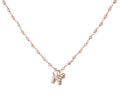 Collana rosario barboncino zirconia champagne