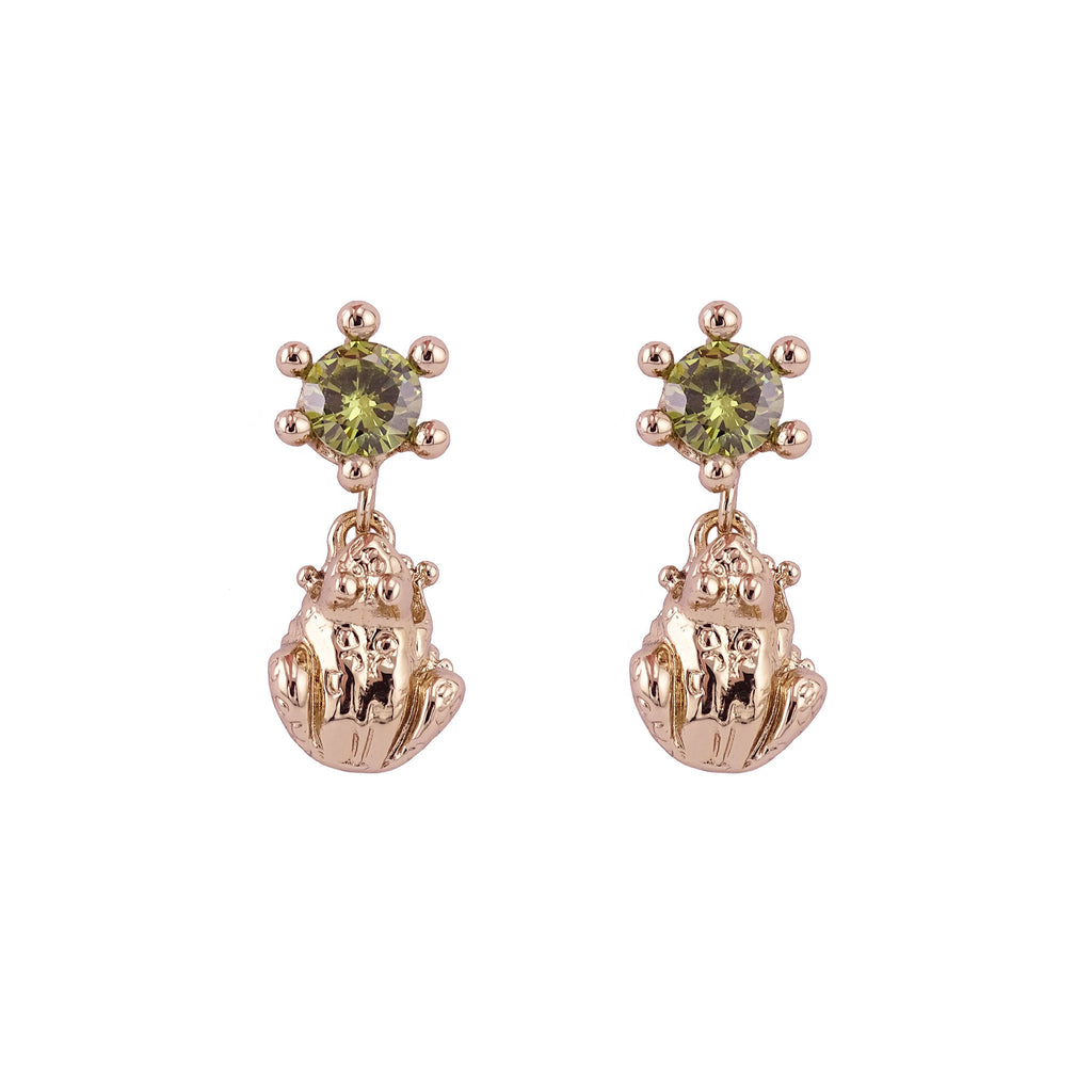 Orecchini principe ranocchio con corona