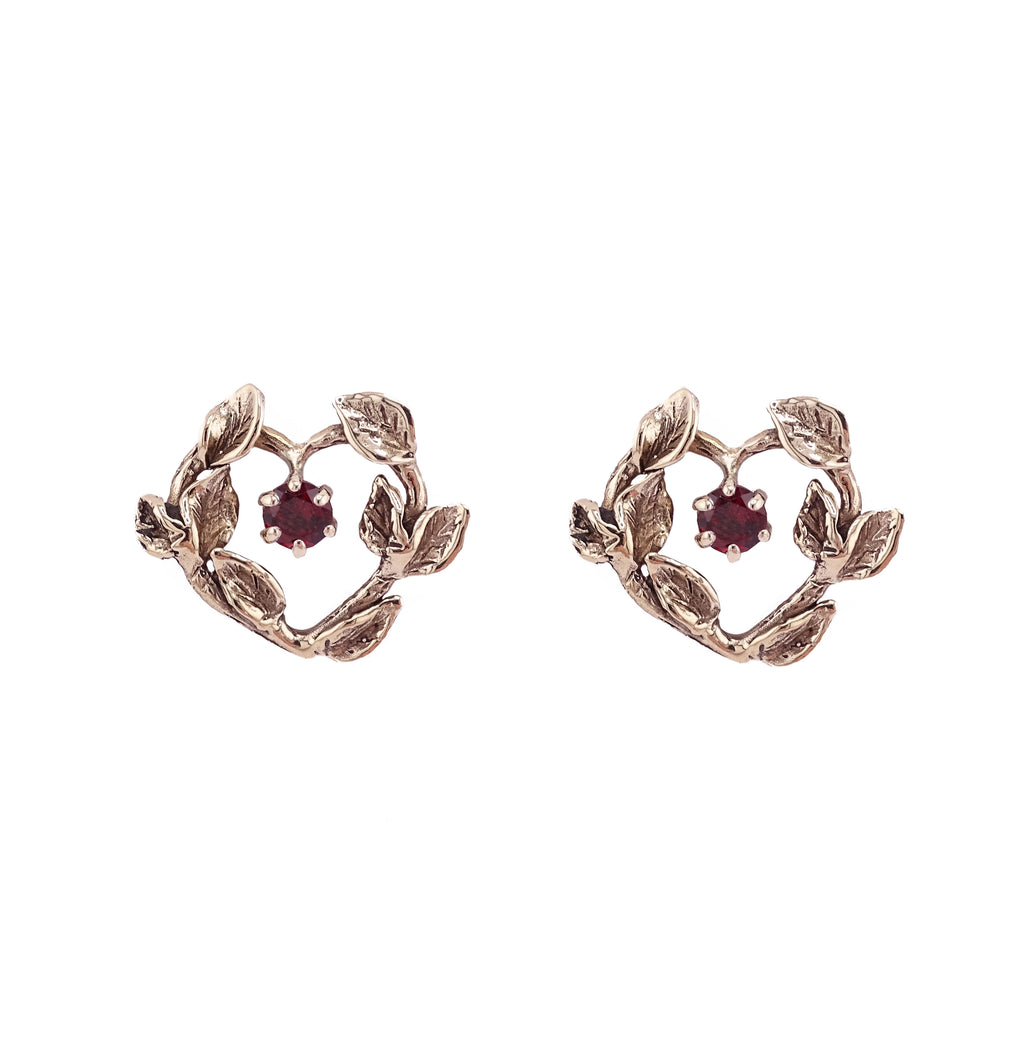 Orecchini cuore ramo punto luce